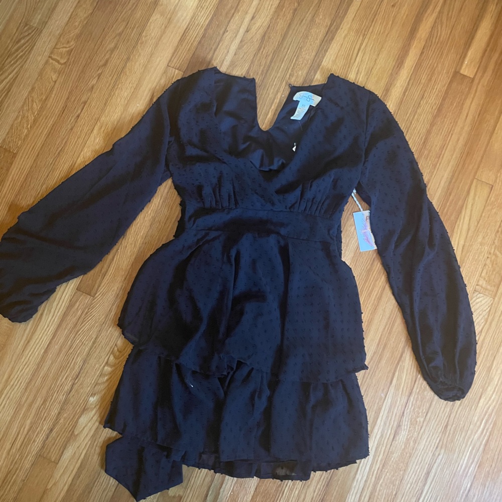 Long sleeve black dress